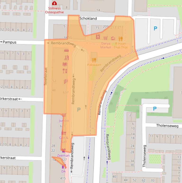 Kaart van postcodegebied 1181GV.