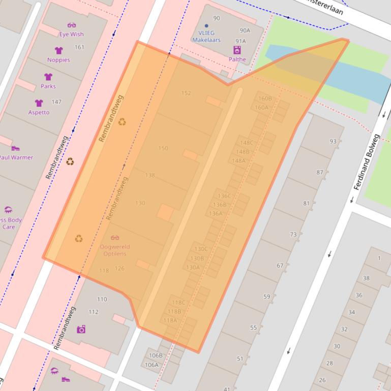 Kaart van postcodegebied 1181GX.