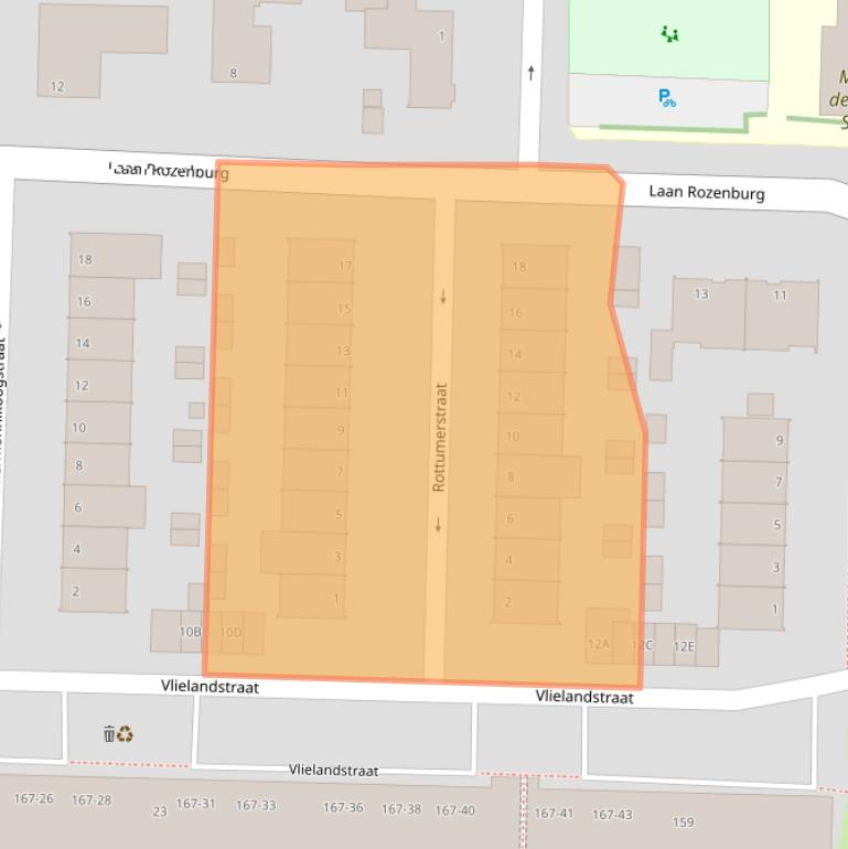 Kaart van postcodegebied 1181HG.