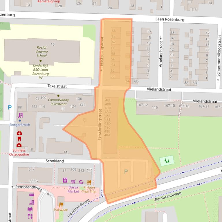 Kaart van postcodegebied 1181HK.