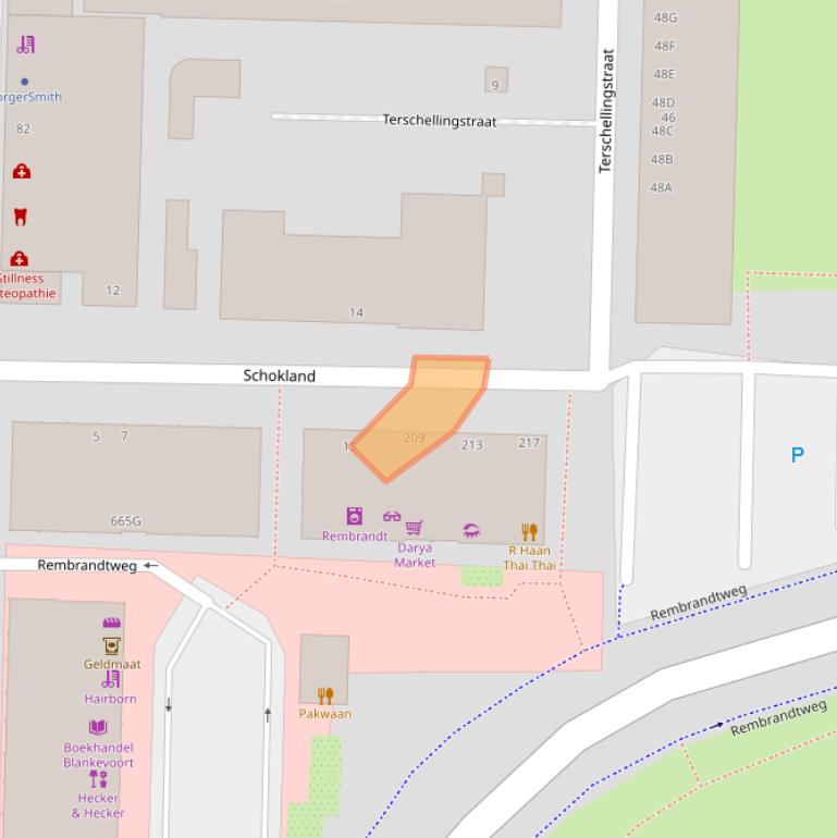 Kaart van postcodegebied 1181HT.