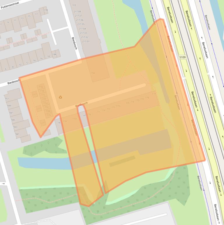 Kaart van postcodegebied 1181HX.