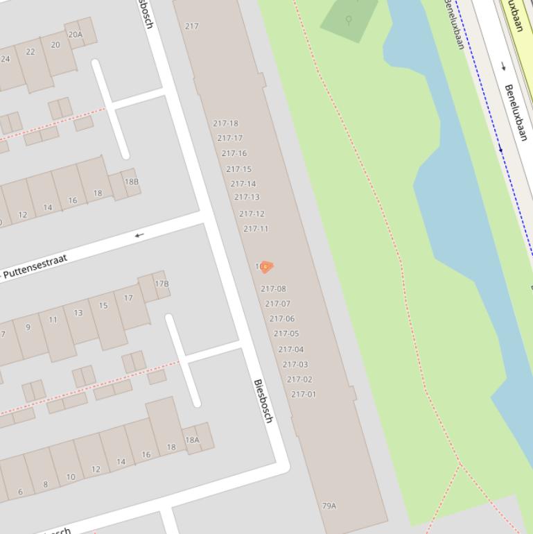 Kaart van postcodegebied 1181HZ.