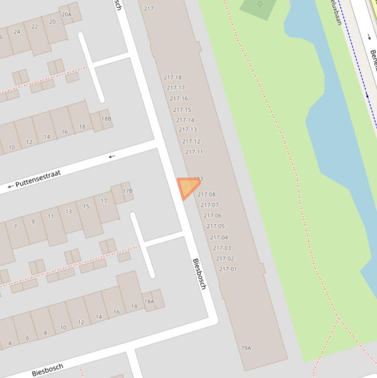 Kaart van postcodegebied 1181JB.