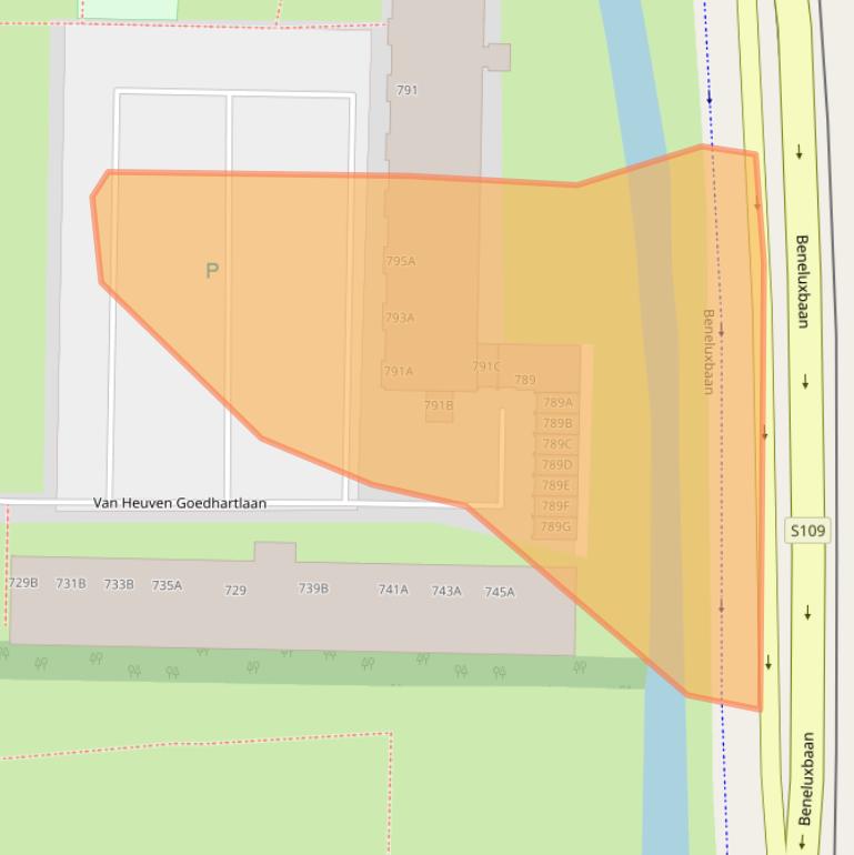 Kaart van postcodegebied 1181LB.