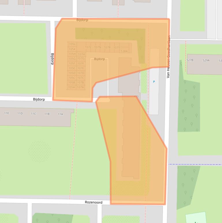 Kaart van postcodegebied 1181LM.