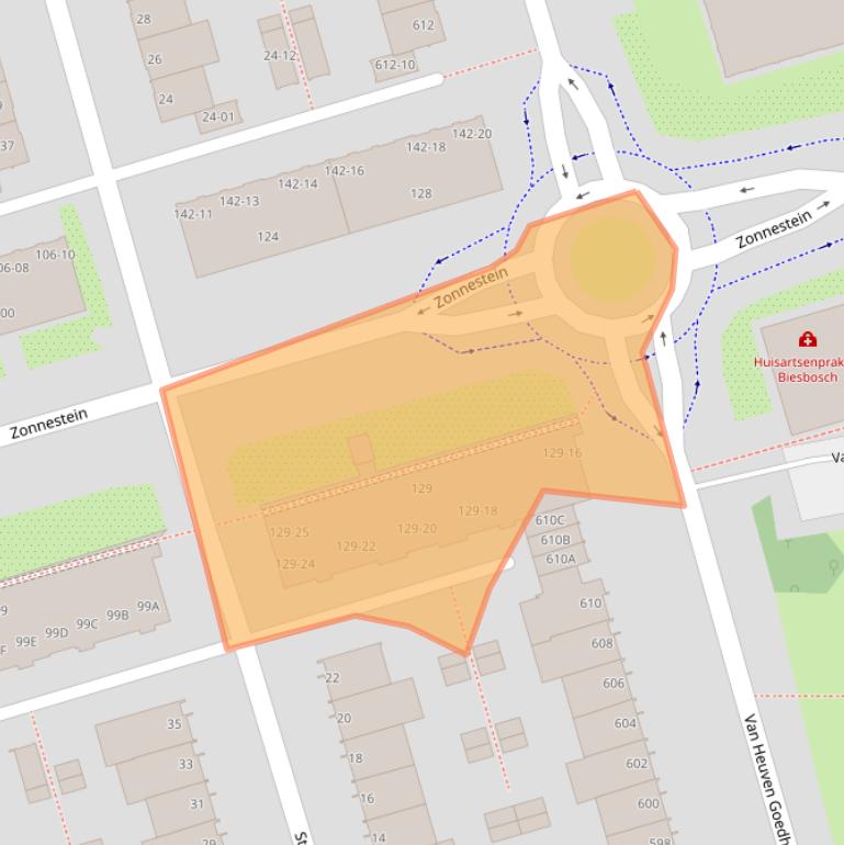 Kaart van postcodegebied 1181LV.