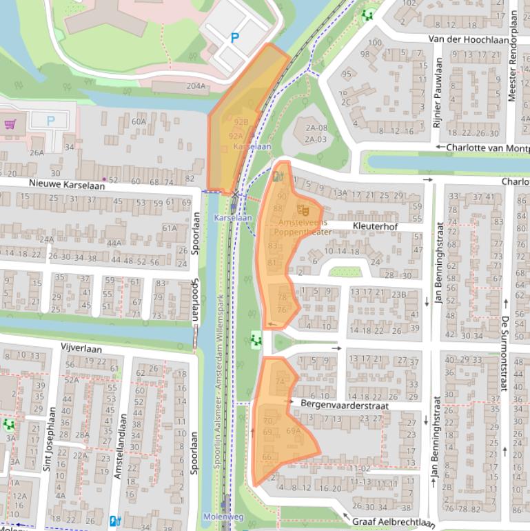 Kaart van postcodegebied 1181PH.