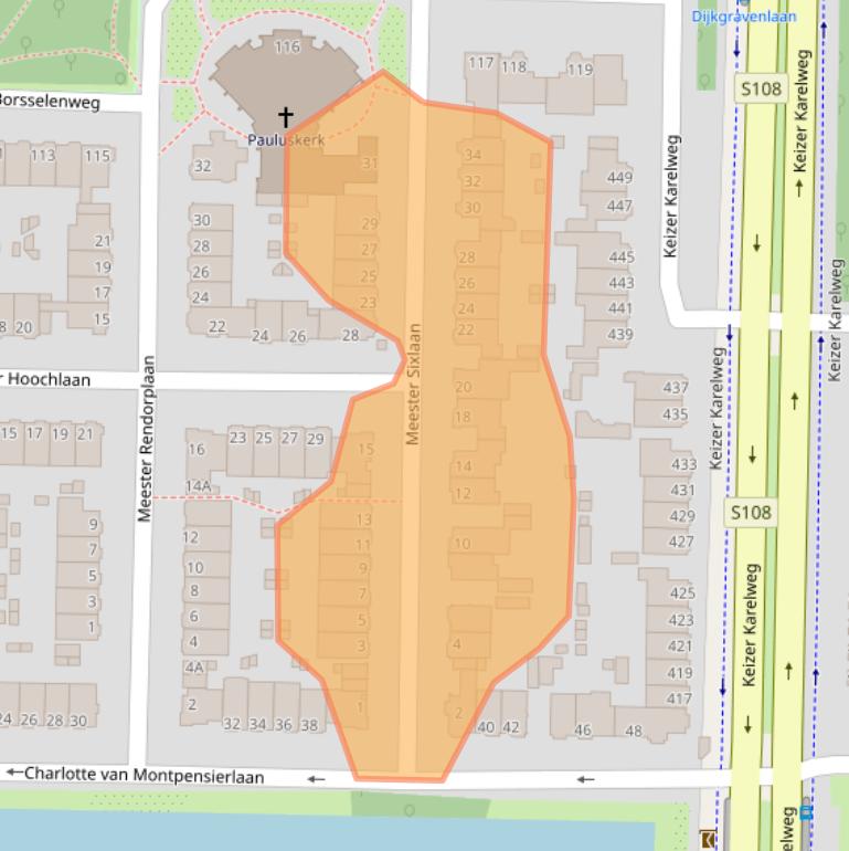 Kaart van postcodegebied 1181PK.