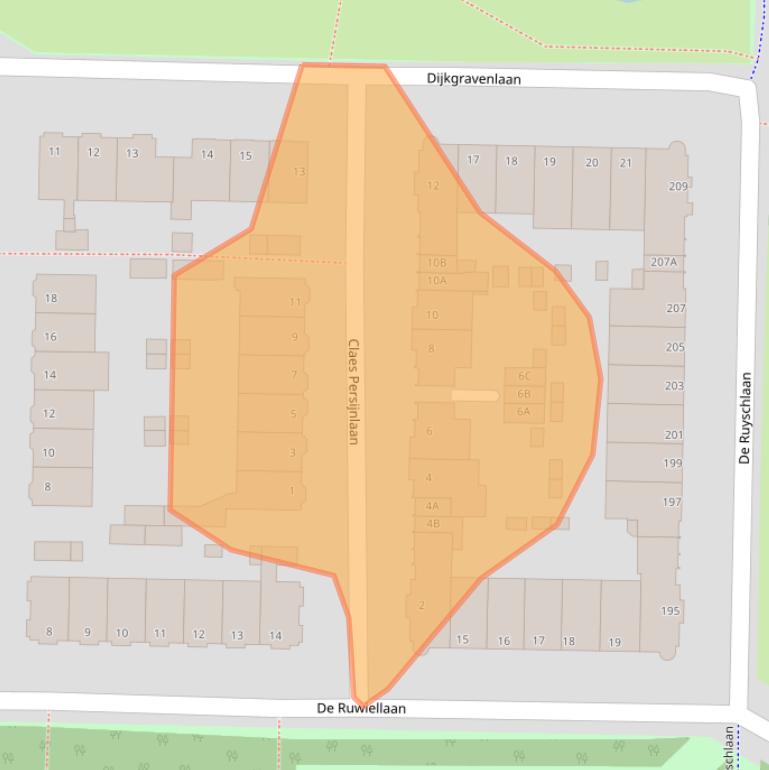 Kaart van postcodegebied 1181PP.