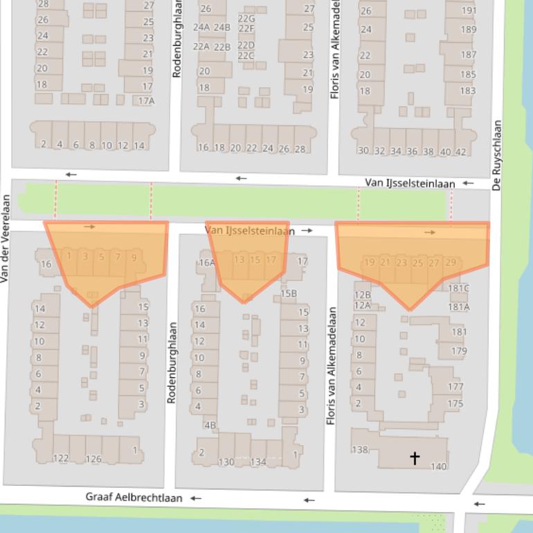 Kaart van postcodegebied 1181PT.