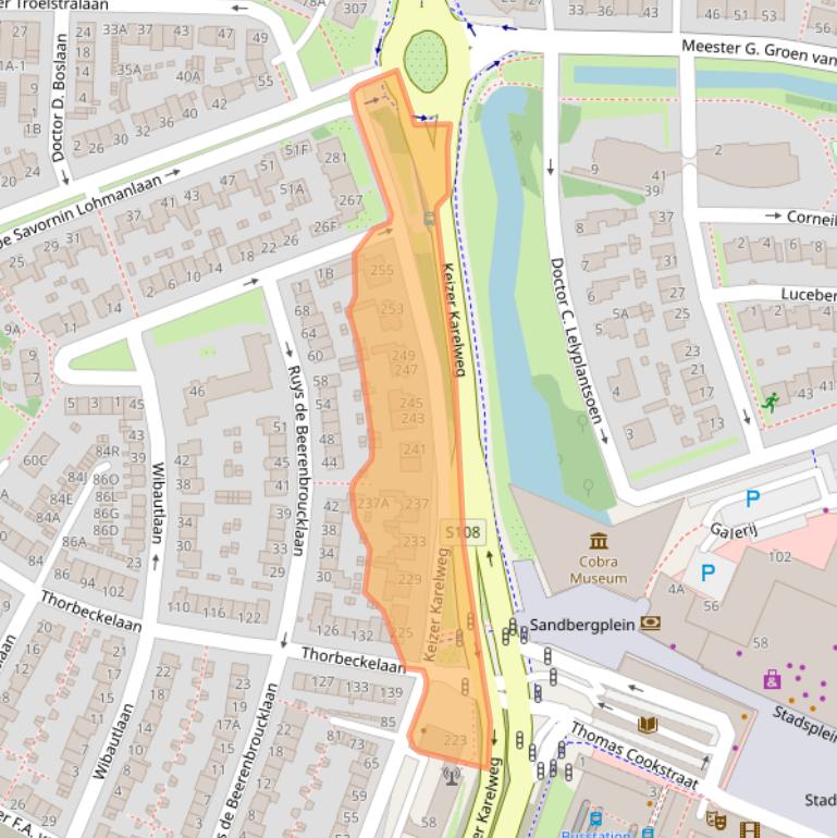 Kaart van postcodegebied 1181RC.