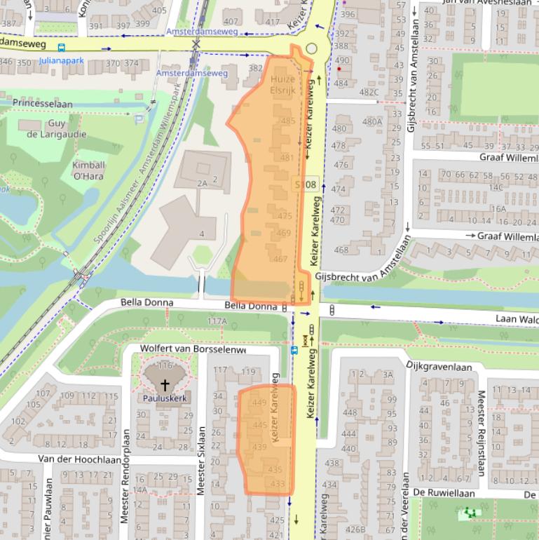 Kaart van postcodegebied 1181RH.
