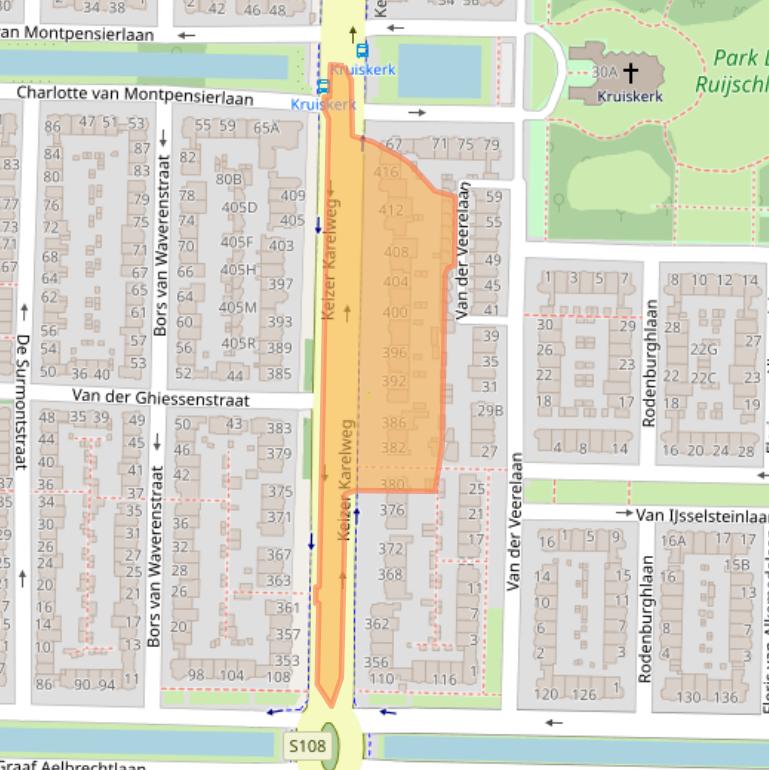 Kaart van postcodegebied 1181RK.