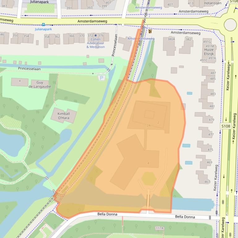 Kaart van postcodegebied 1181RM.