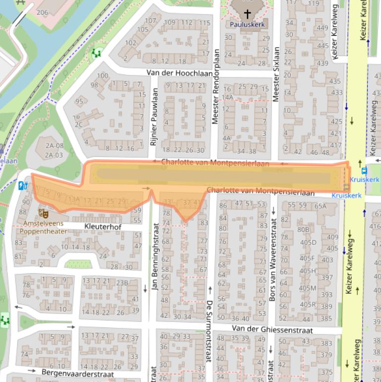 Kaart van postcodegebied 1181RN.