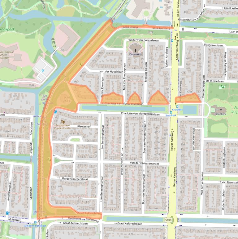 Kaart van postcodegebied 1181RR.
