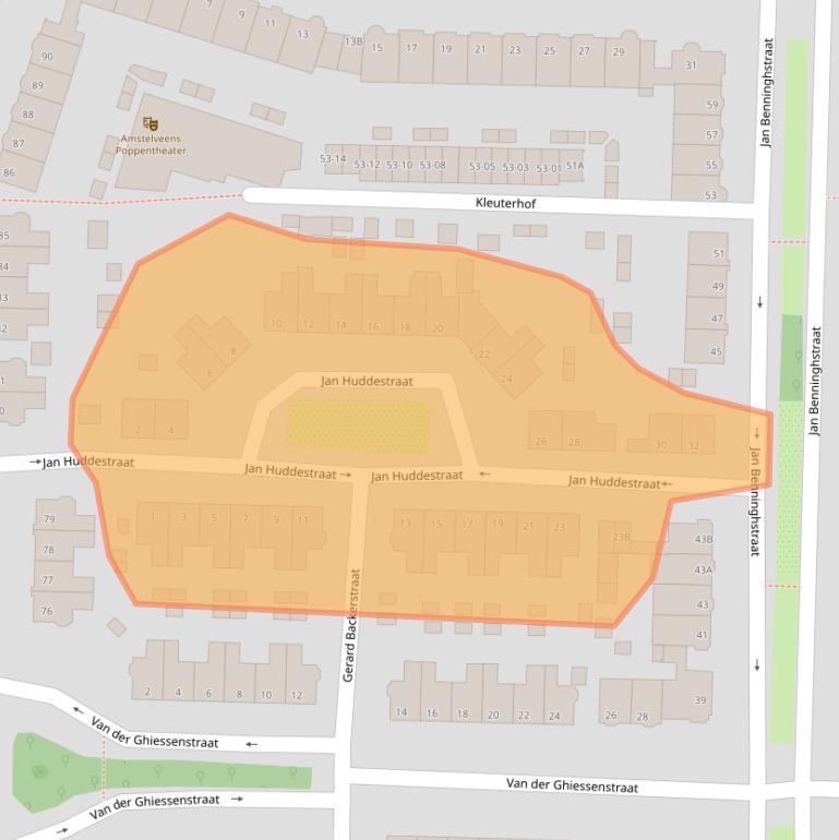 Kaart van postcodegebied 1181SH.