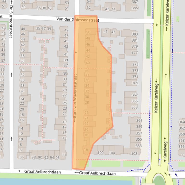 Kaart van postcodegebied 1181SM.