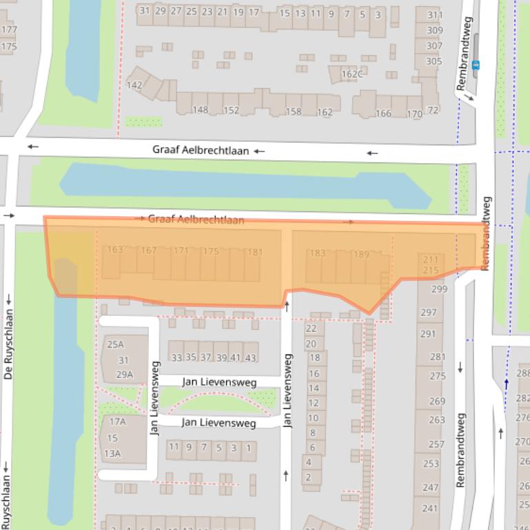 Kaart van postcodegebied 1181SV.