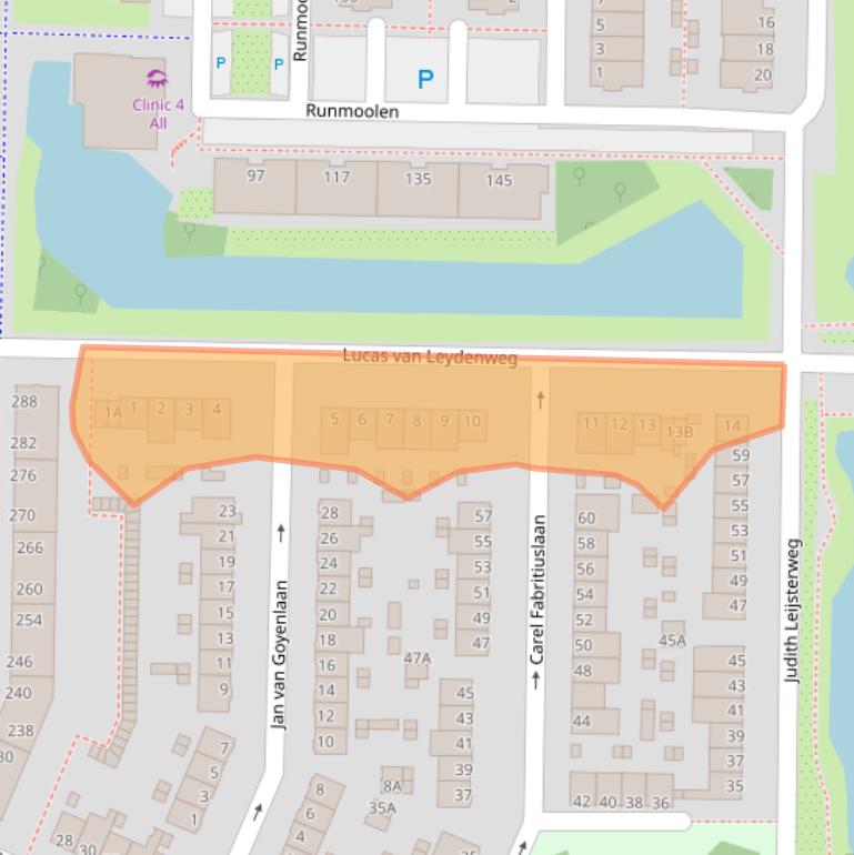 Kaart van postcodegebied 1181TA.