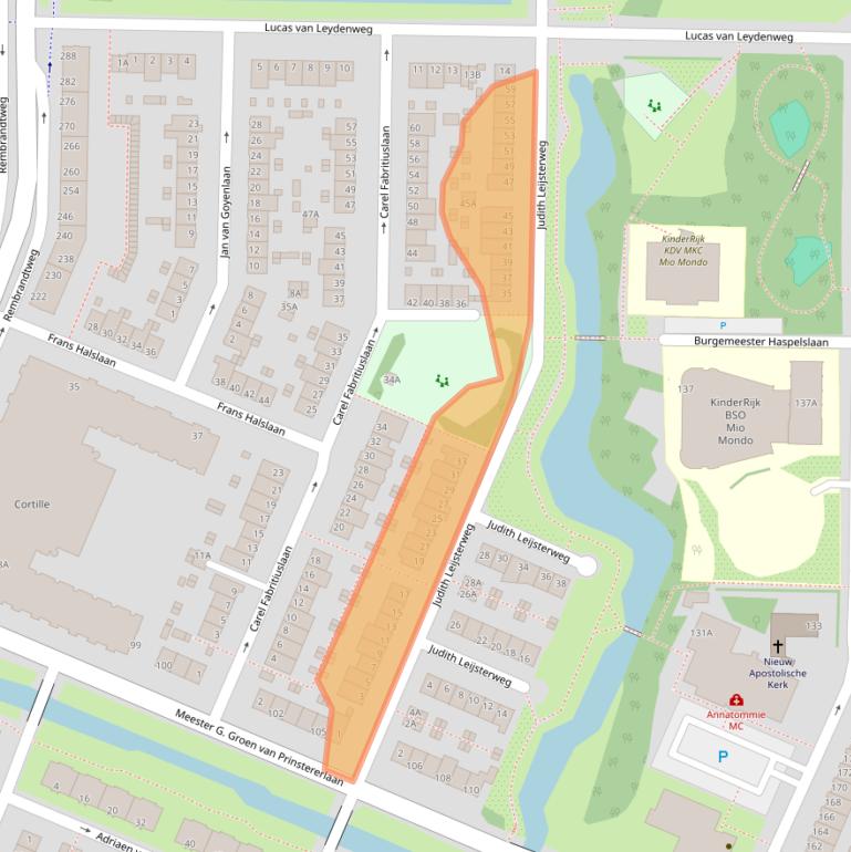 Kaart van postcodegebied 1181TB.