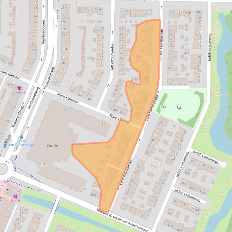 Kaart van postcodegebied 1181TD.