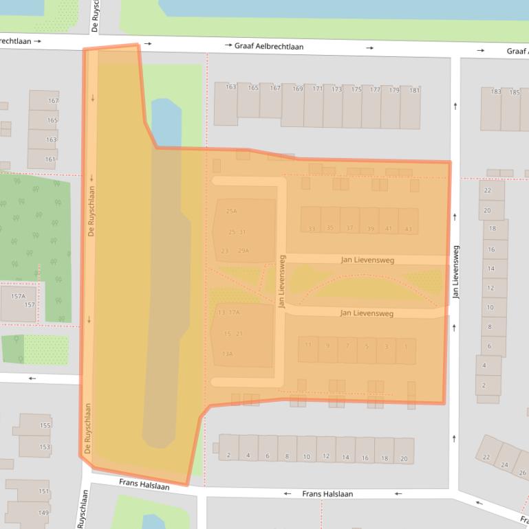 Kaart van postcodegebied 1181TH.