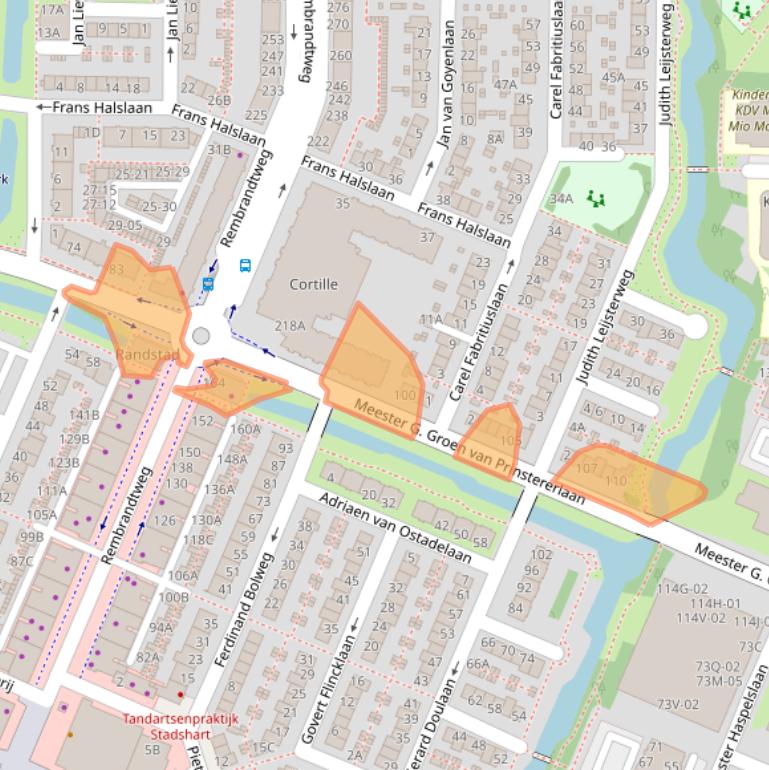 Kaart van postcodegebied 1181TR.