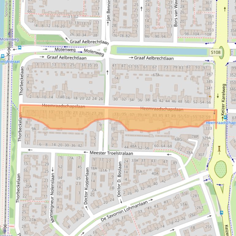 Kaart van postcodegebied 1181TZ.