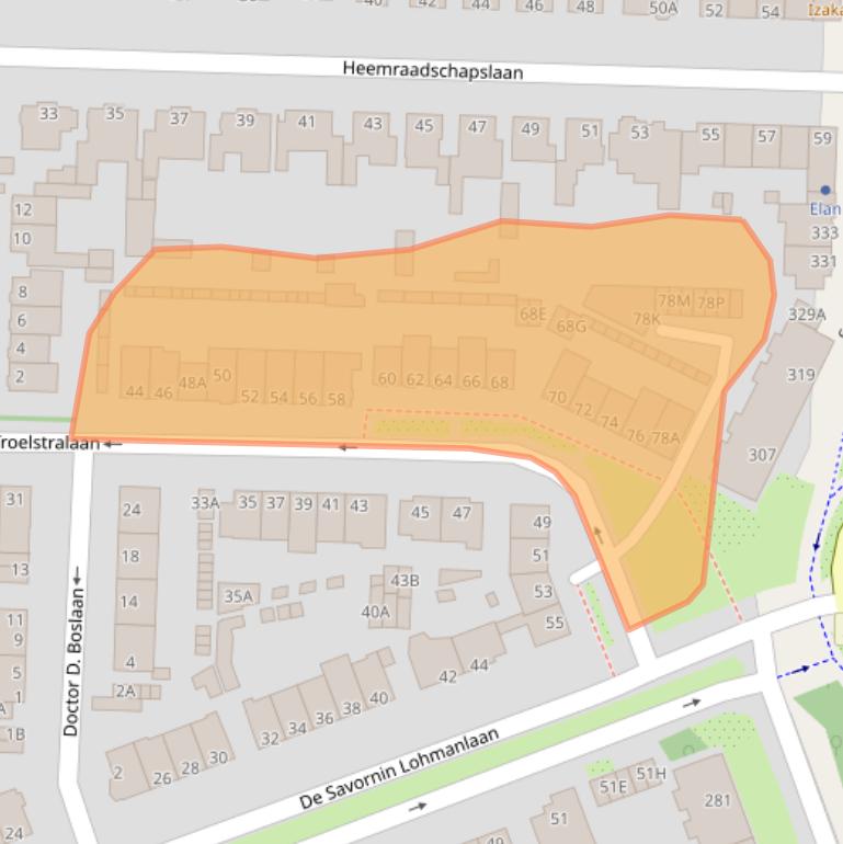 Kaart van postcodegebied 1181VG.