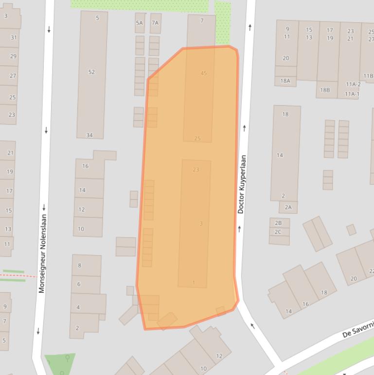 Kaart van postcodegebied 1181VJ.