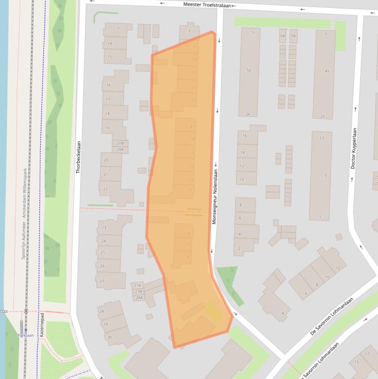 Kaart van postcodegebied 1181VL.