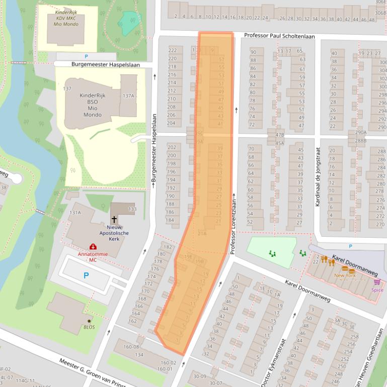 Kaart van postcodegebied 1181WJ.
