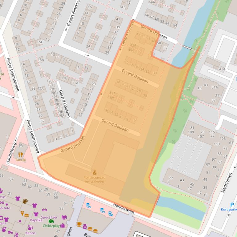 Kaart van postcodegebied 1181WS.