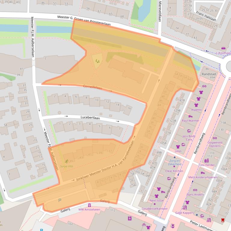 Kaart van postcodegebied 1181XH.