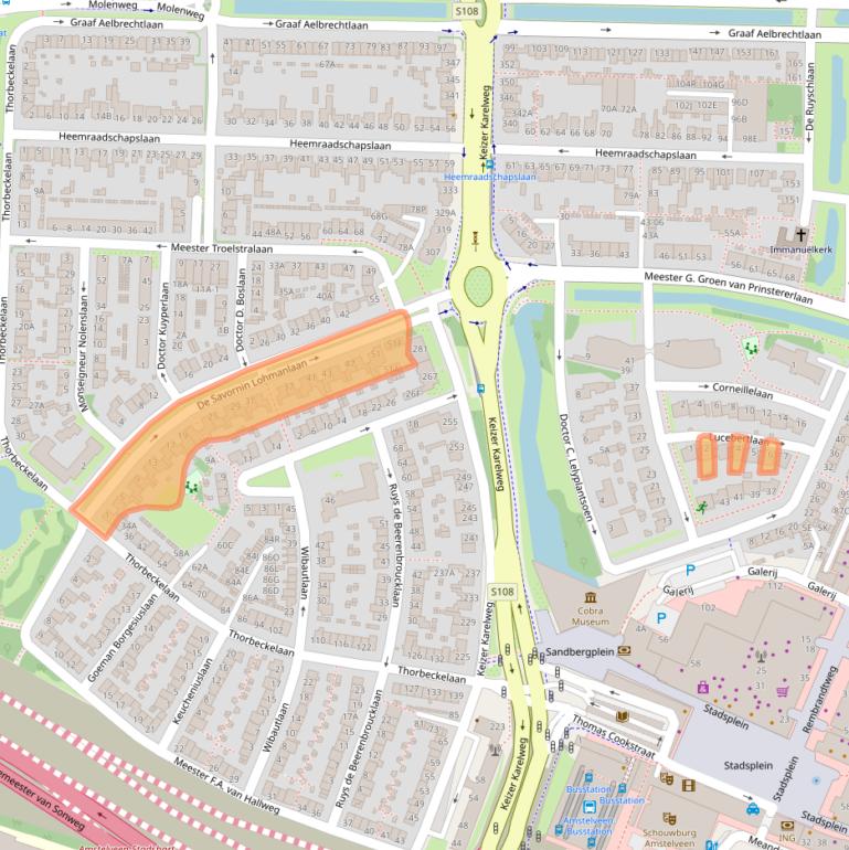 Kaart van postcodegebied 1181XL.