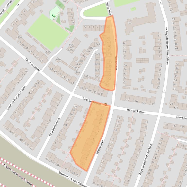 Kaart van postcodegebied 1181XV.