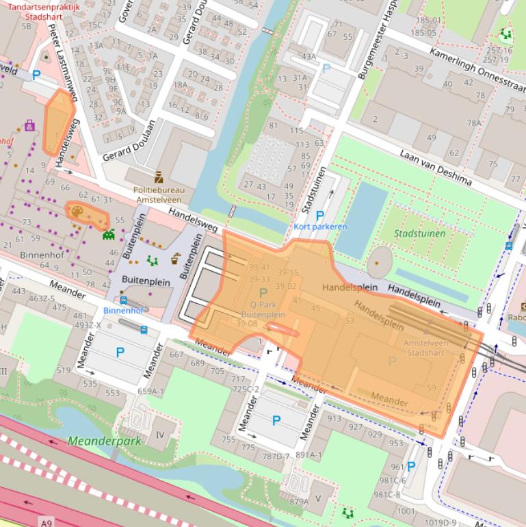 Kaart van postcodegebied 1181ZA.