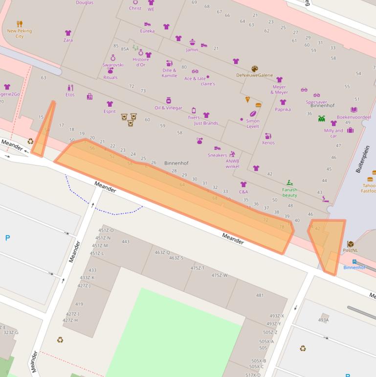 Kaart van postcodegebied 1181ZB.