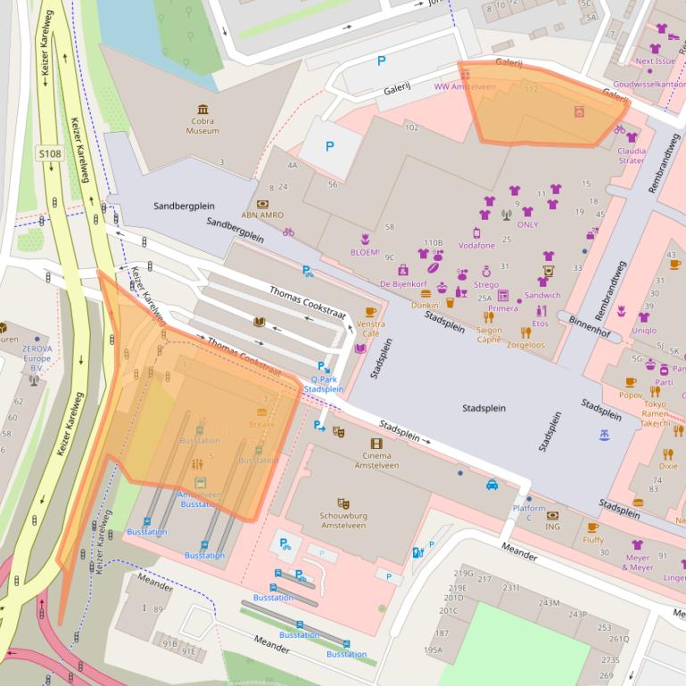 Kaart van postcodegebied 1181ZS.