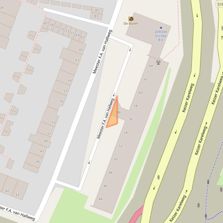 Kaart van postcodegebied 1181ZV.