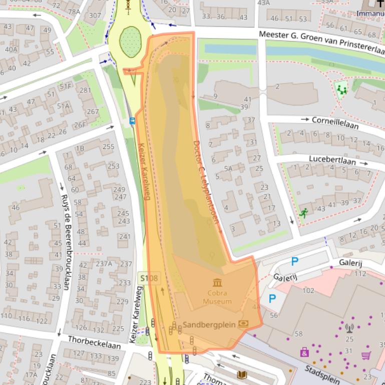 Kaart van postcodegebied 1181ZX.
