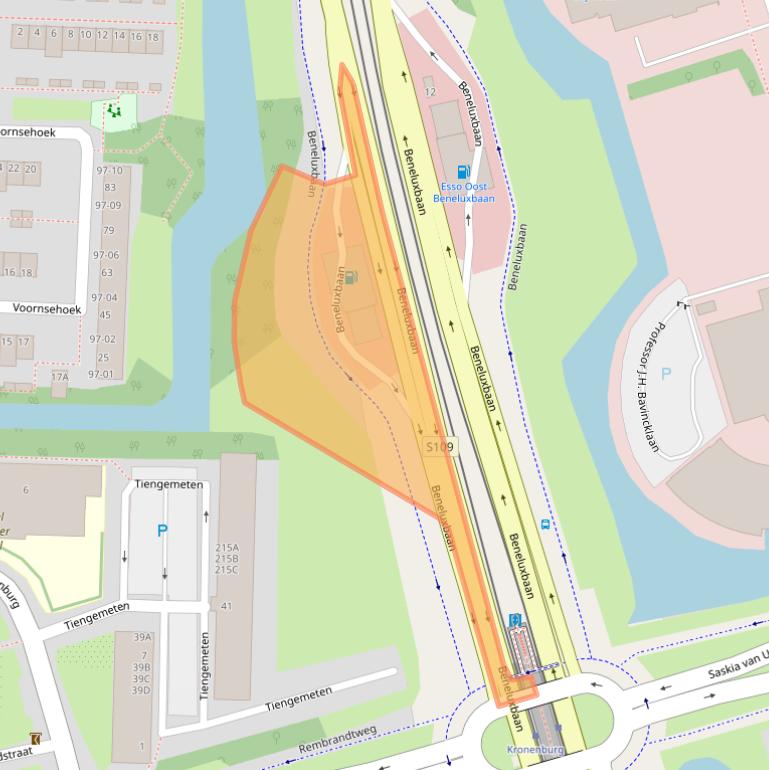 Kaart van postcodegebied 1181ZZ.