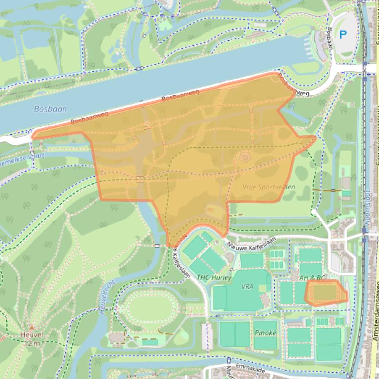 Kaart van postcodegebied 1182AB.