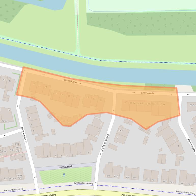 Kaart van postcodegebied 1182AN.