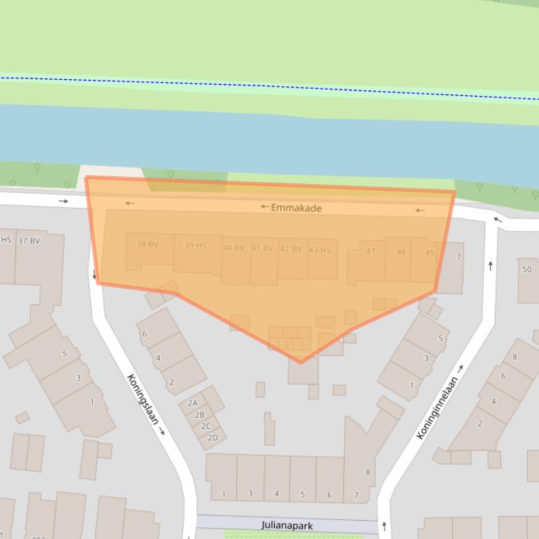 Kaart van postcodegebied 1182AP.