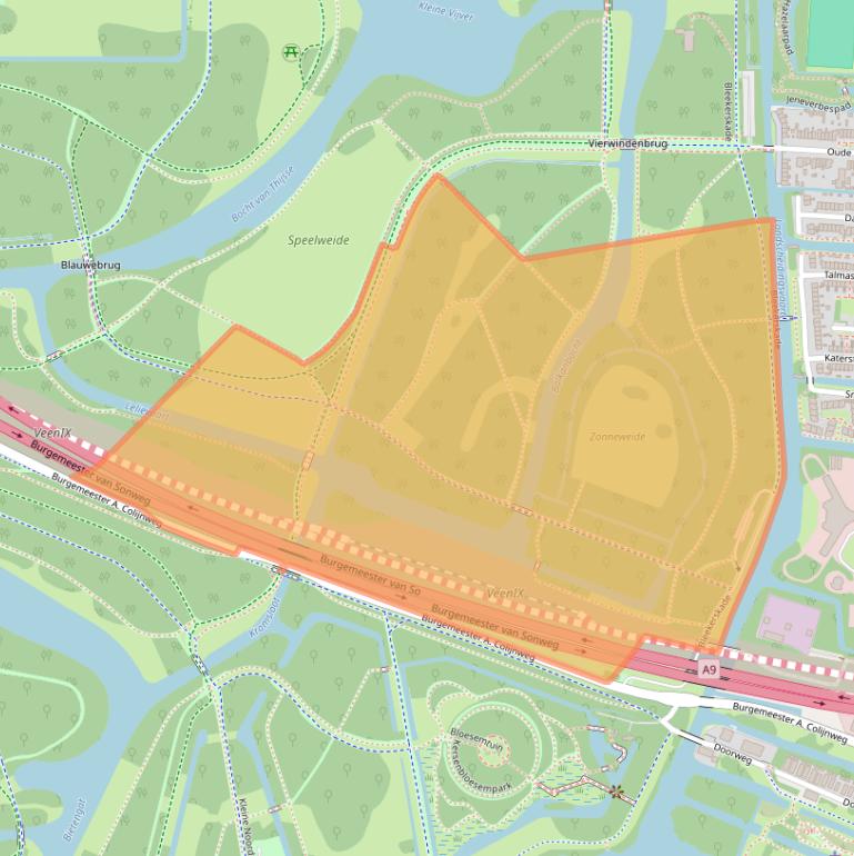 Kaart van postcodegebied 1182AW.