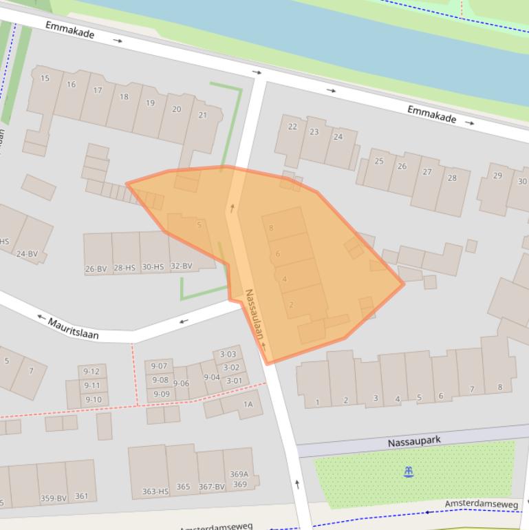 Kaart van postcodegebied 1182BA.