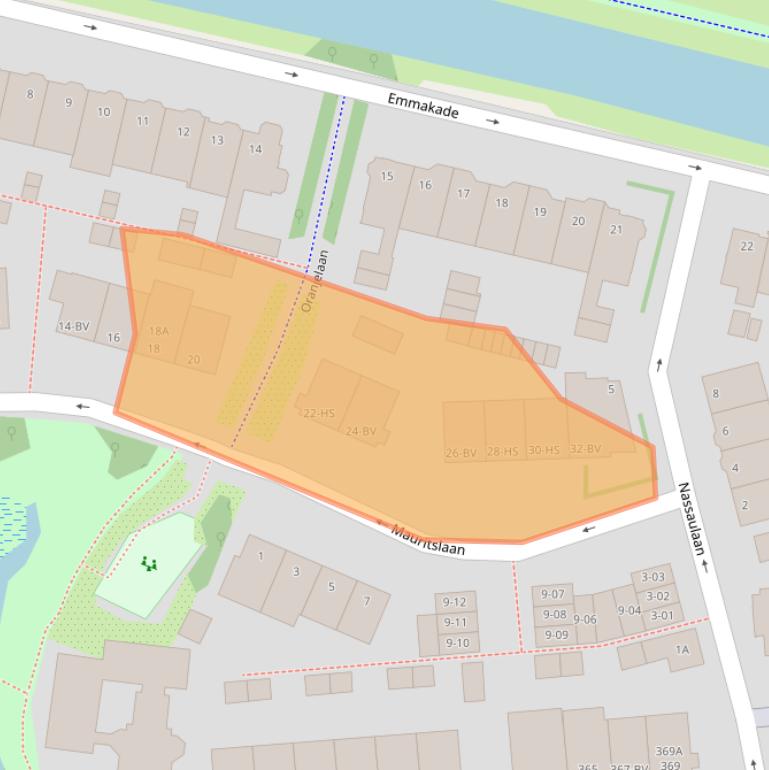 Kaart van postcodegebied 1182BD.